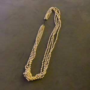 Jcrew long knot pearl necklace